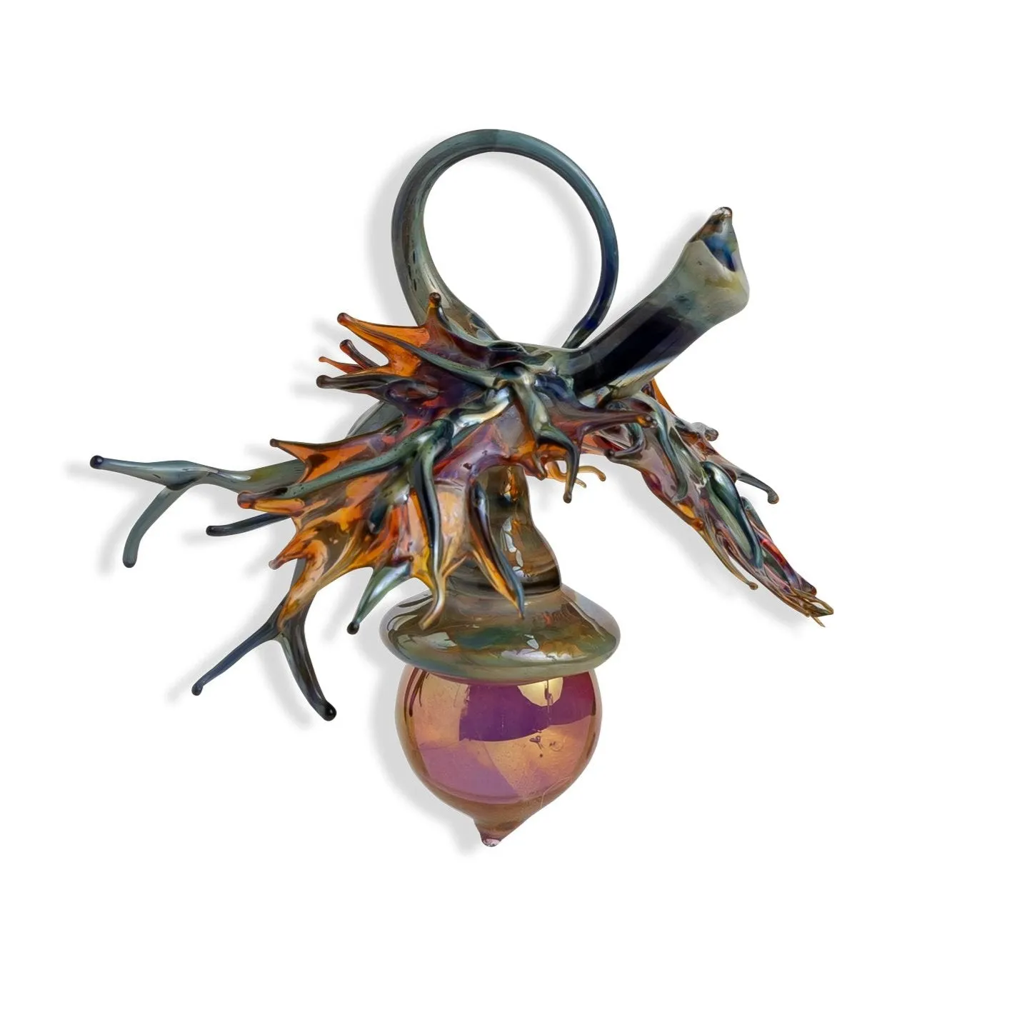 Handmade Glass Acorn Ornament