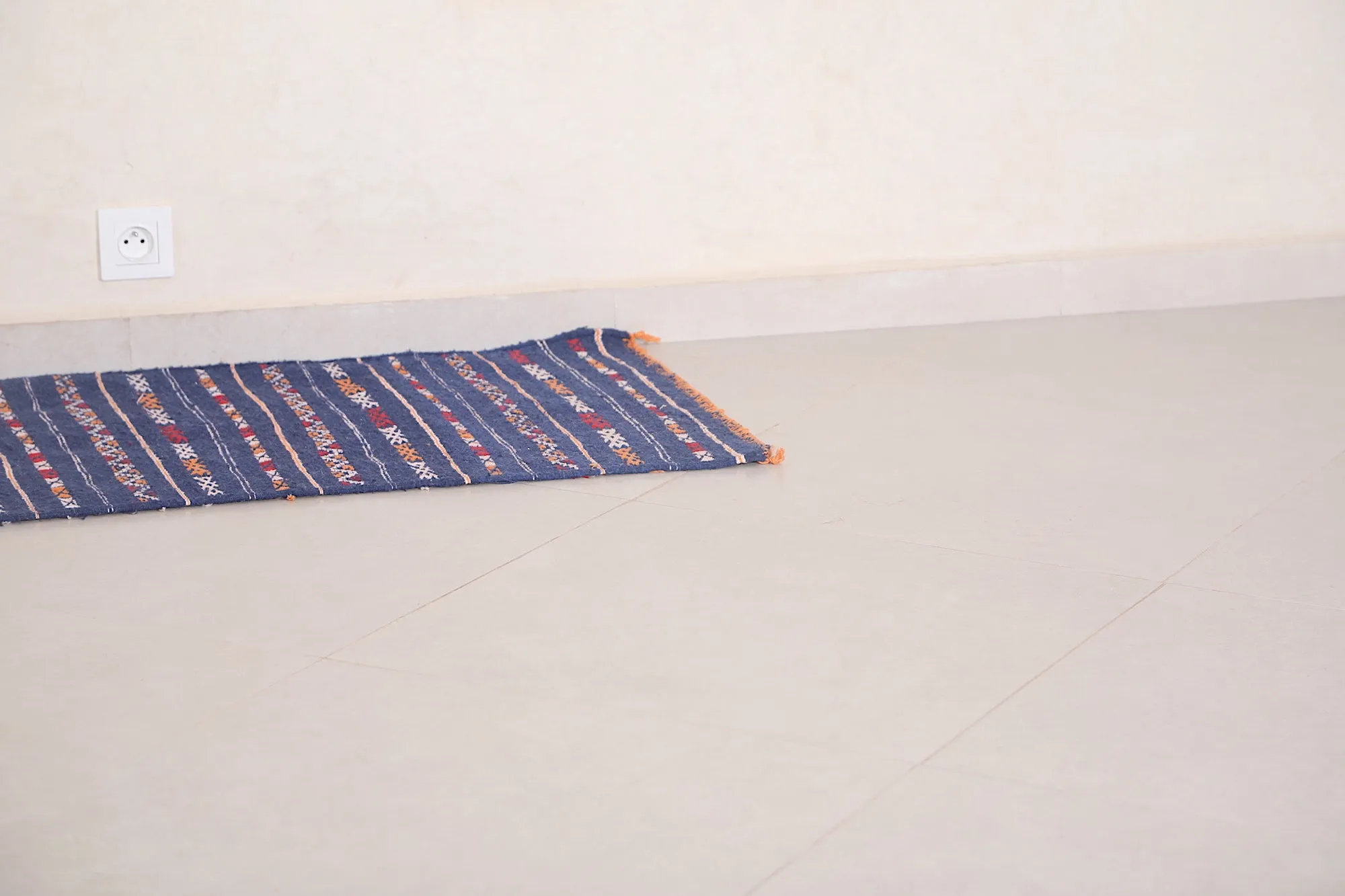 Handwoven Moroccan Kilim Rug - 1.8 FT × 4 FT | Unique Tribal Design
