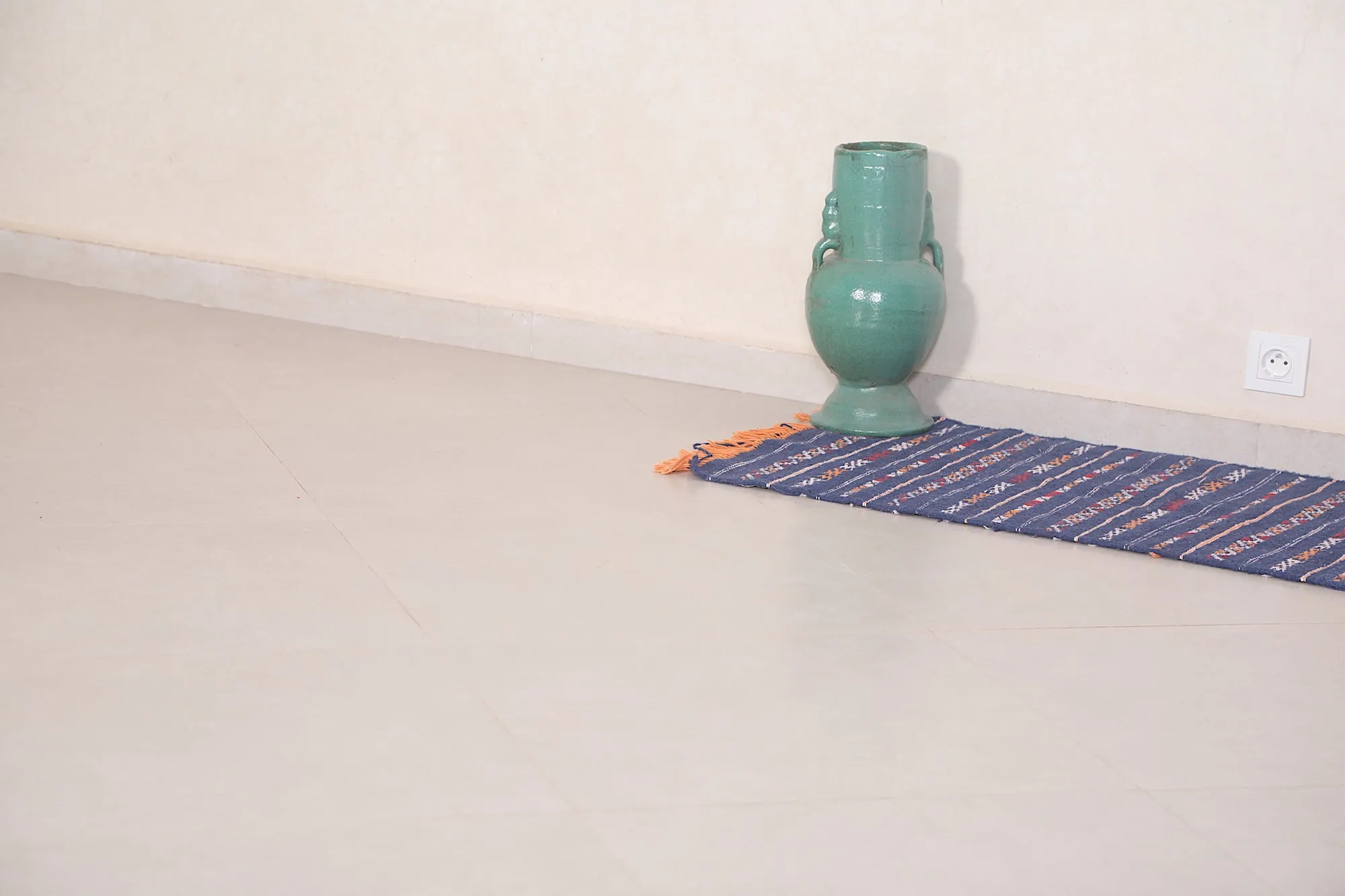 Handwoven Moroccan Kilim Rug - 1.8 FT × 4 FT | Unique Tribal Design