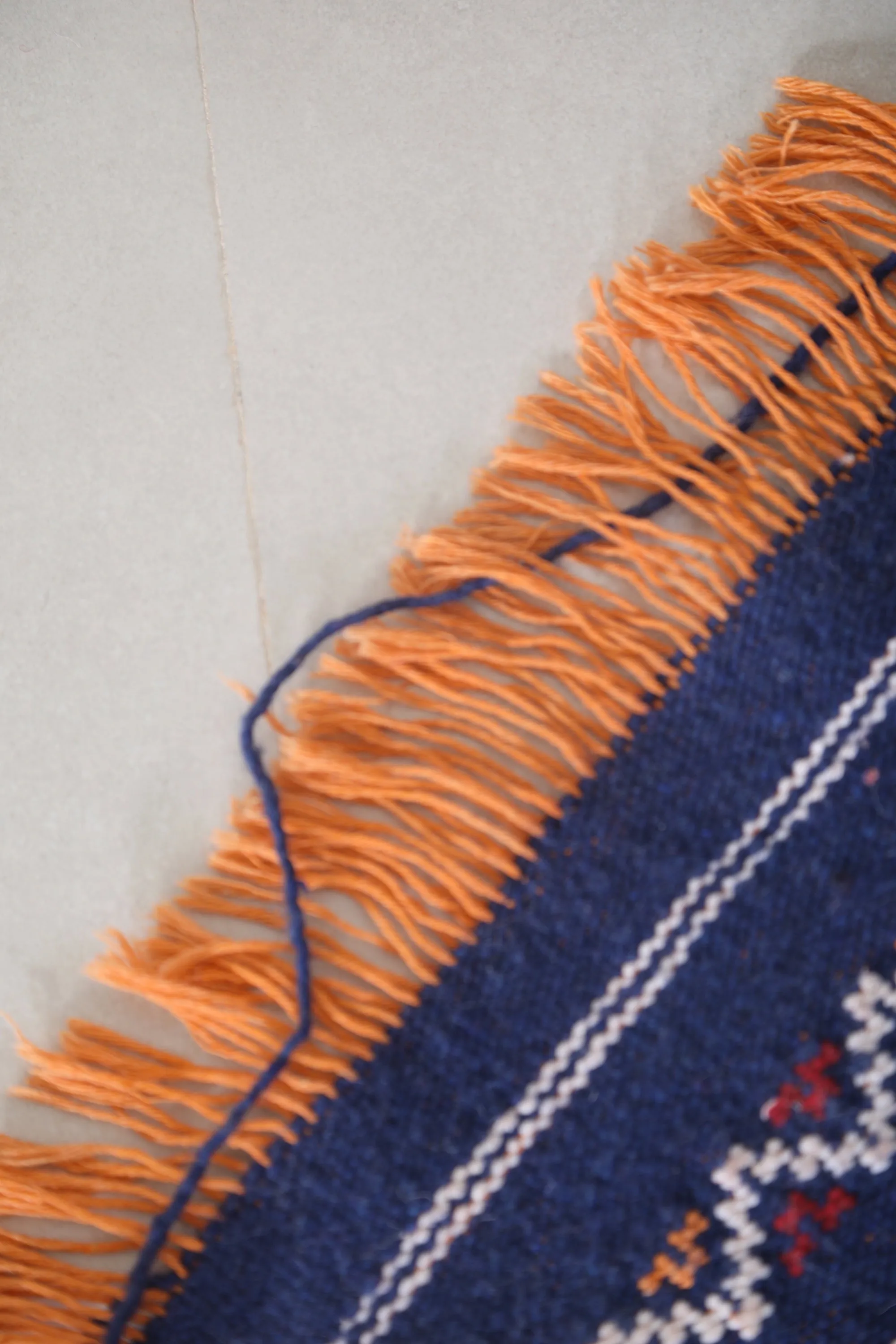 Handwoven Moroccan Kilim Rug - 1.8 FT × 4 FT | Unique Tribal Design
