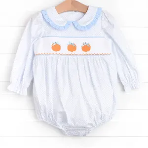 Happy Harvest Smocked Bubble, Blue