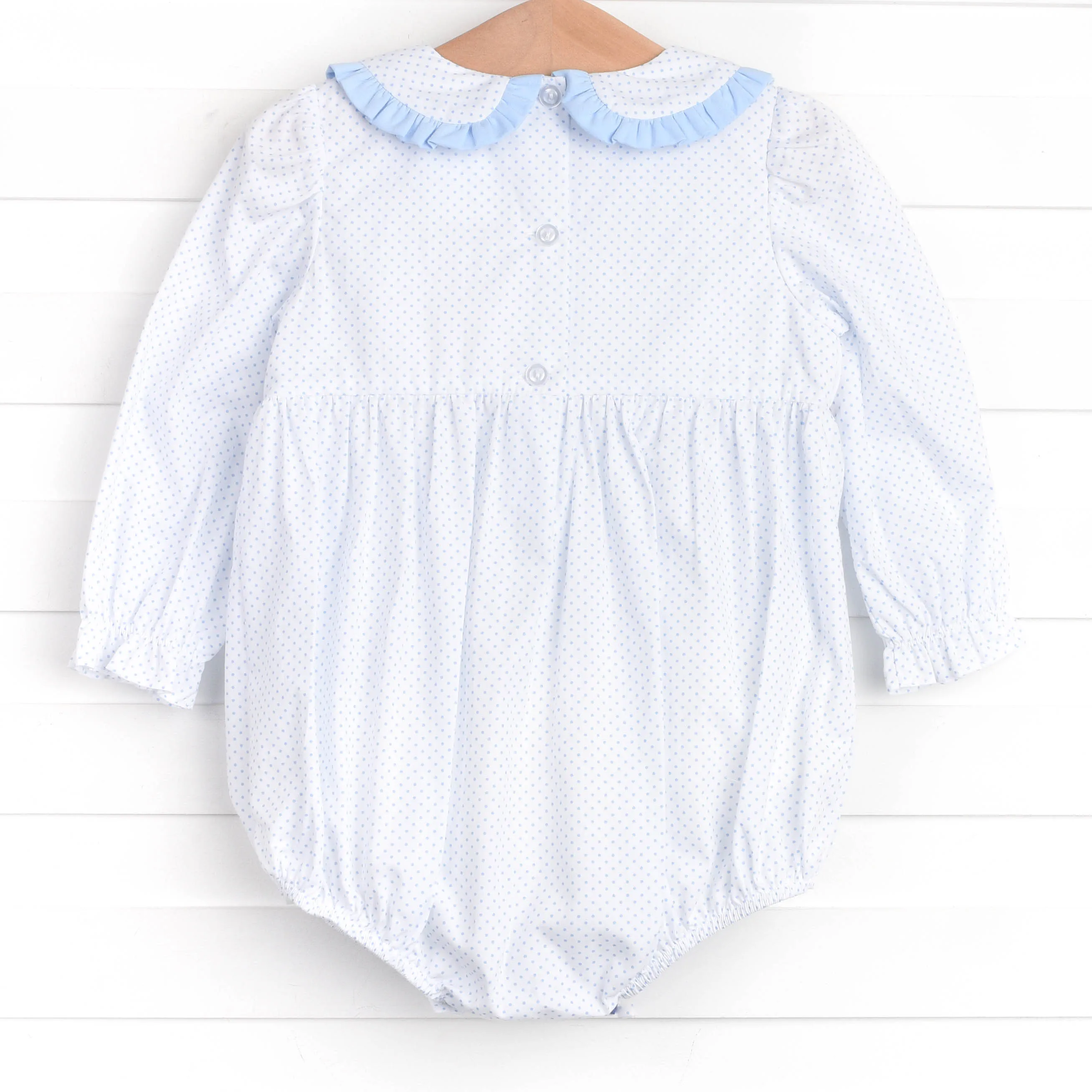Happy Harvest Smocked Bubble, Blue