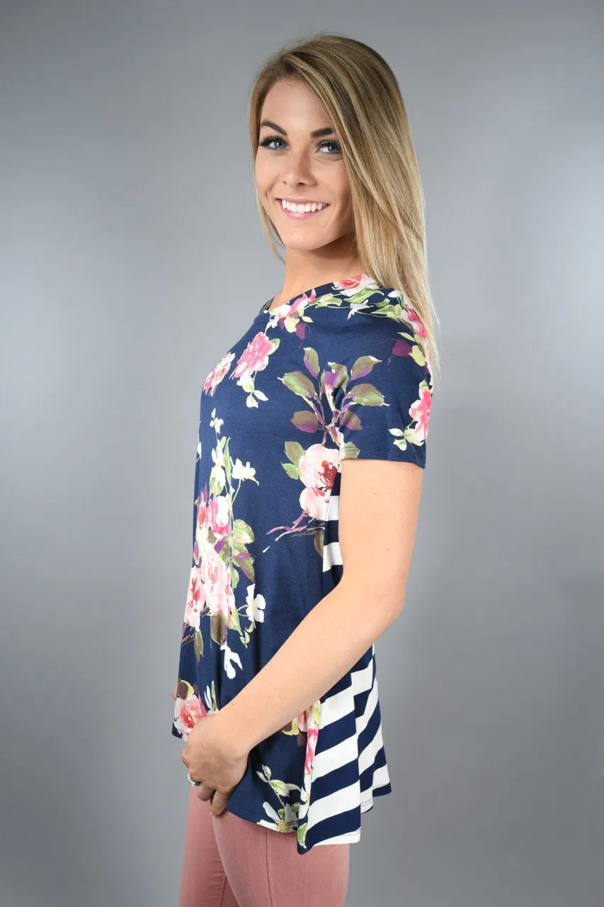 Here Comes the Fun Short Sleeve ~ Navy