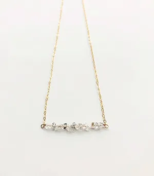 Herkimer Diamond Bar Necklace