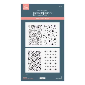 Holiday Background Panels BetterPress Plates Spellbinders BP-215
