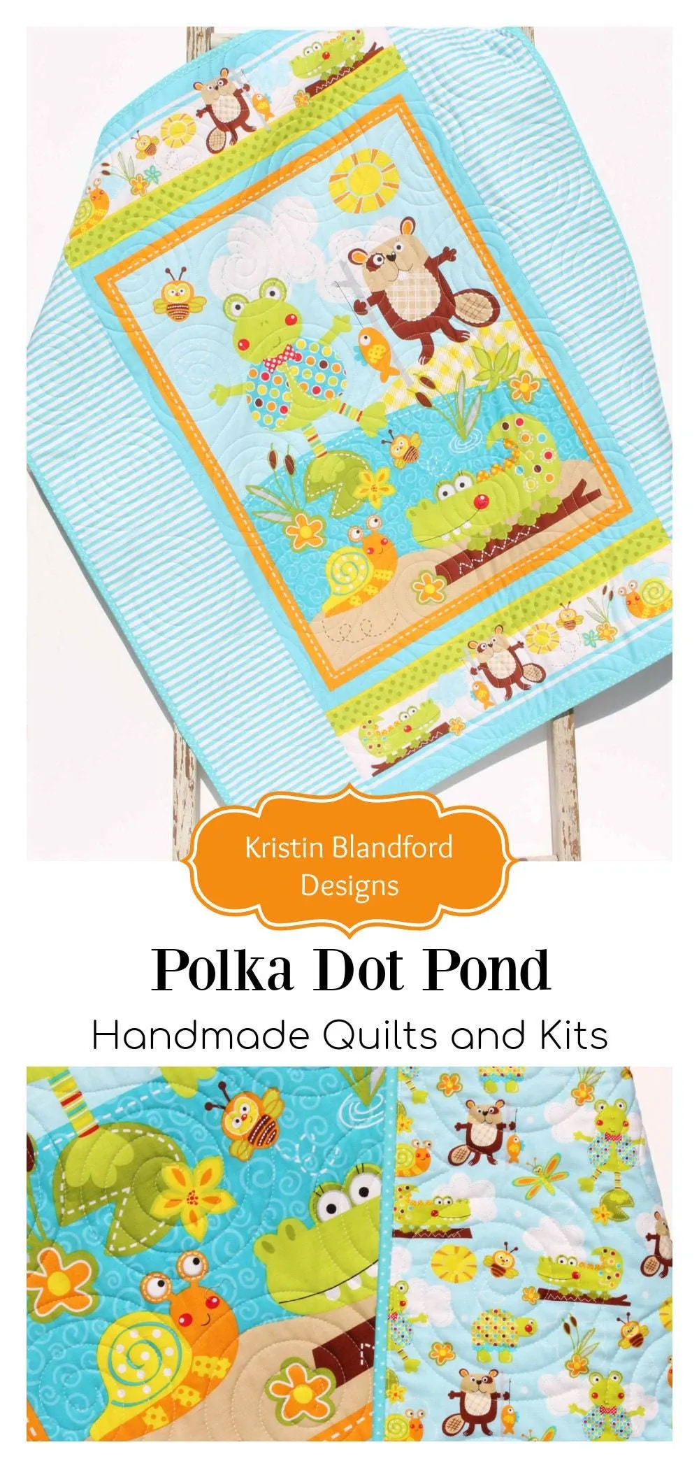 Homemade Baby Quilts, Stroller Blanket, Cute Animals, Frog Beaver Alligator