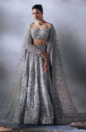 Honey Waqar Bridal Lehenga Choli and Dupatta Dress