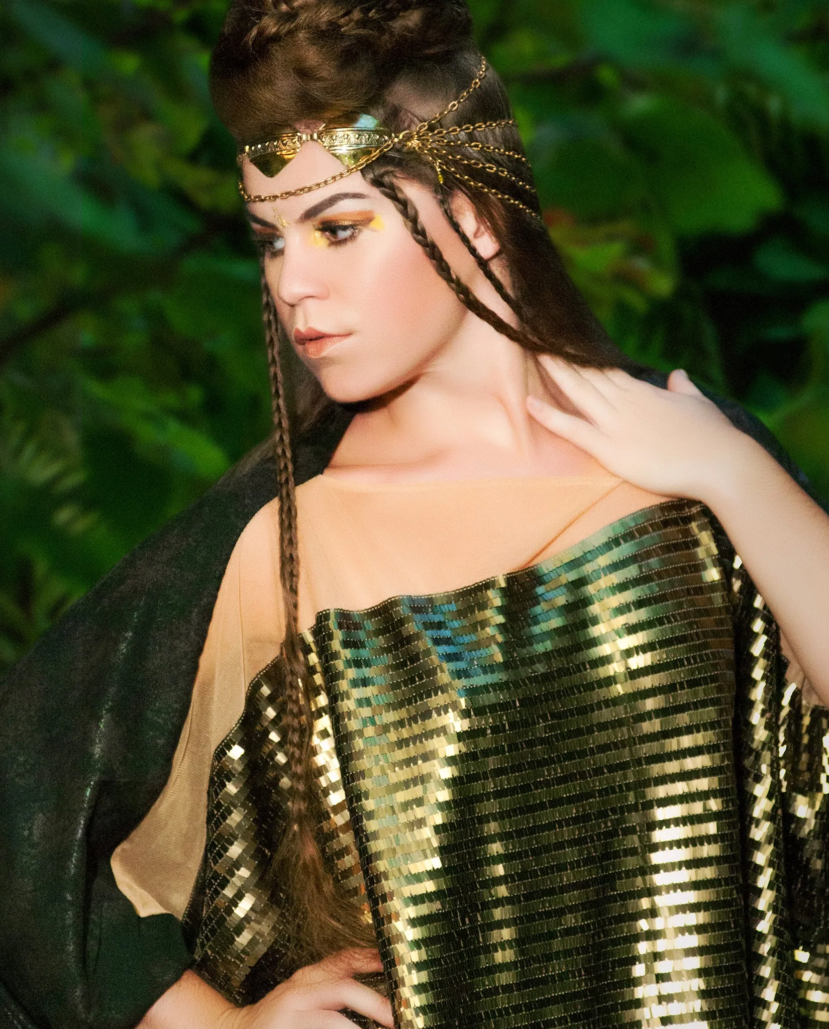 Isis • Gold Cascade Chain Headdress