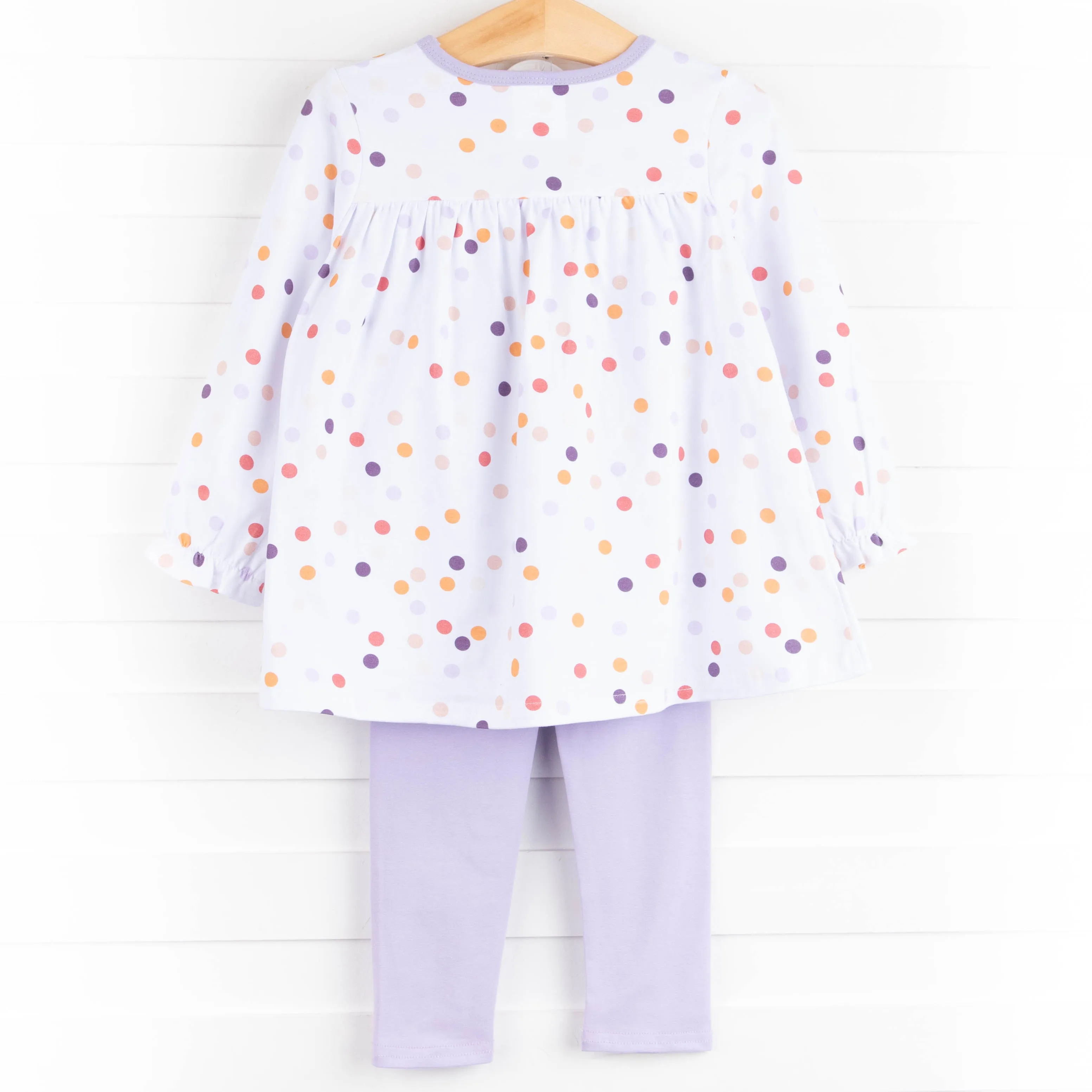 Jade Legging Set, Purple Dot