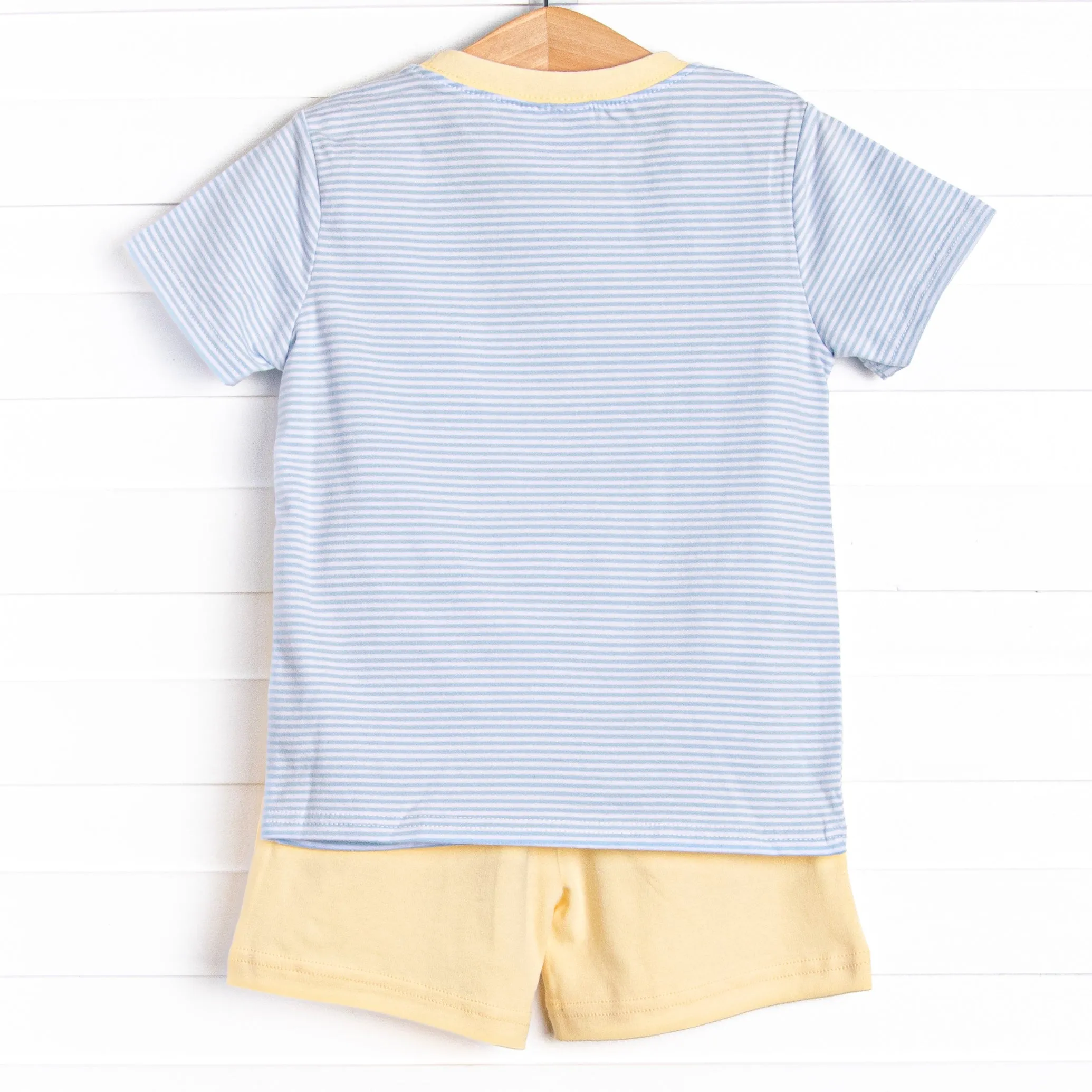 Jellyfish Fields Applique Short Set, Blue