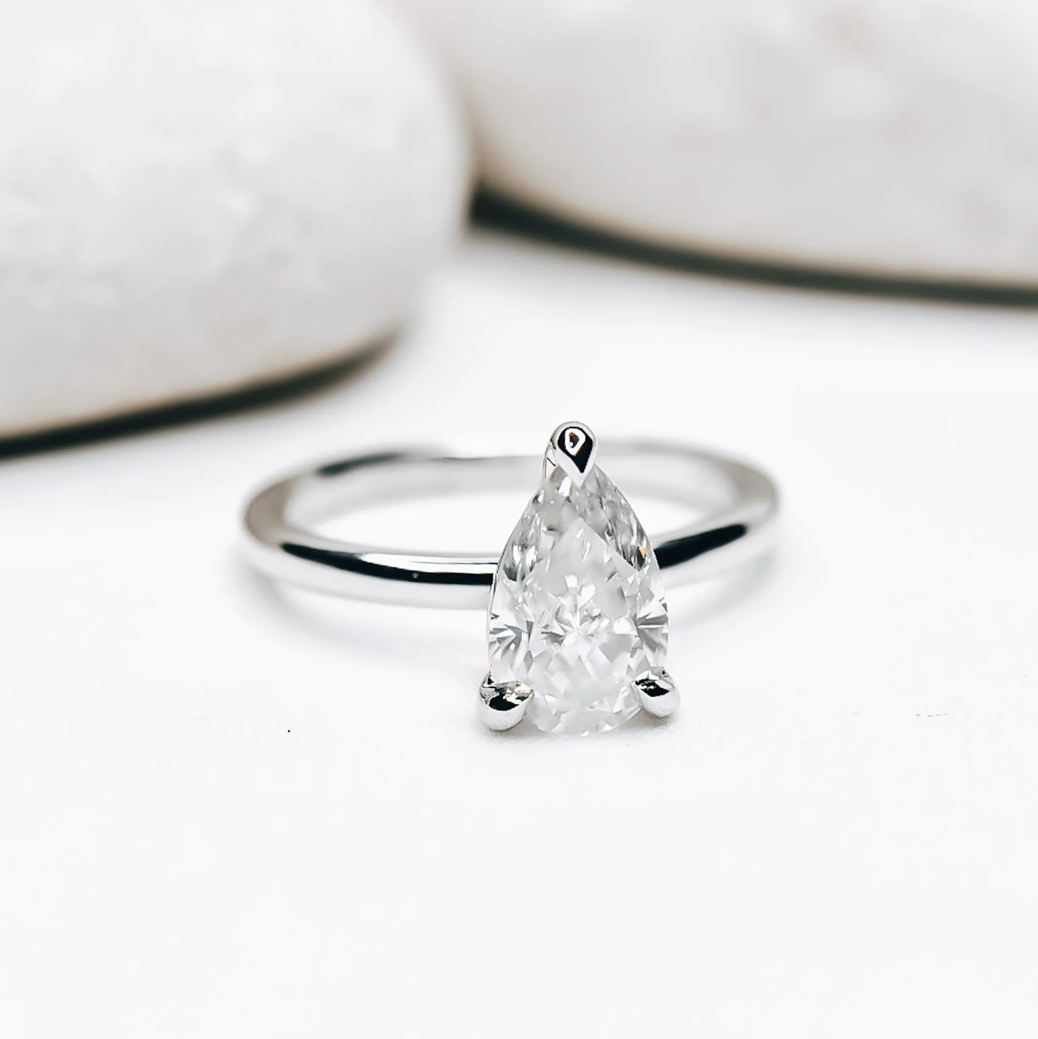 Jenny Pear Cut Moissanite Engagement Ring