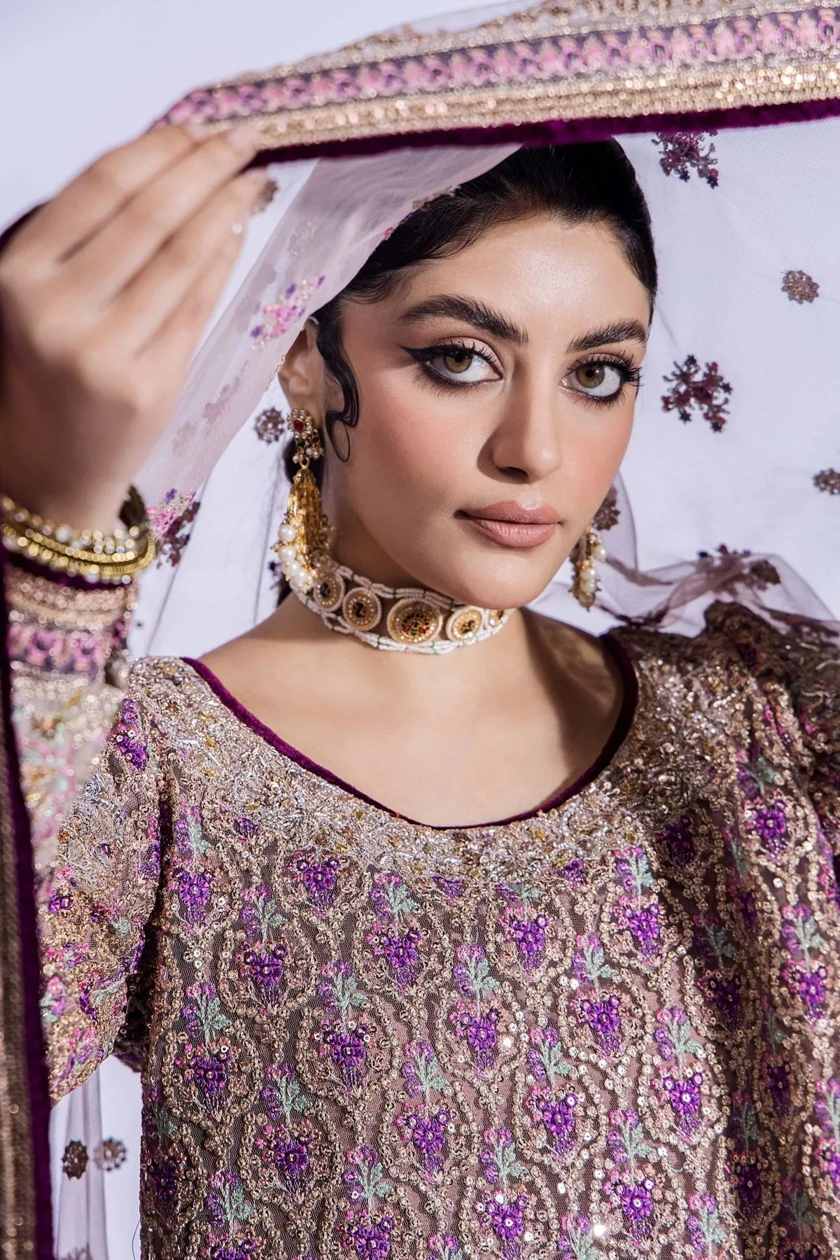 Kameez Churidar and Dupatta Pakistani Wedding Dress