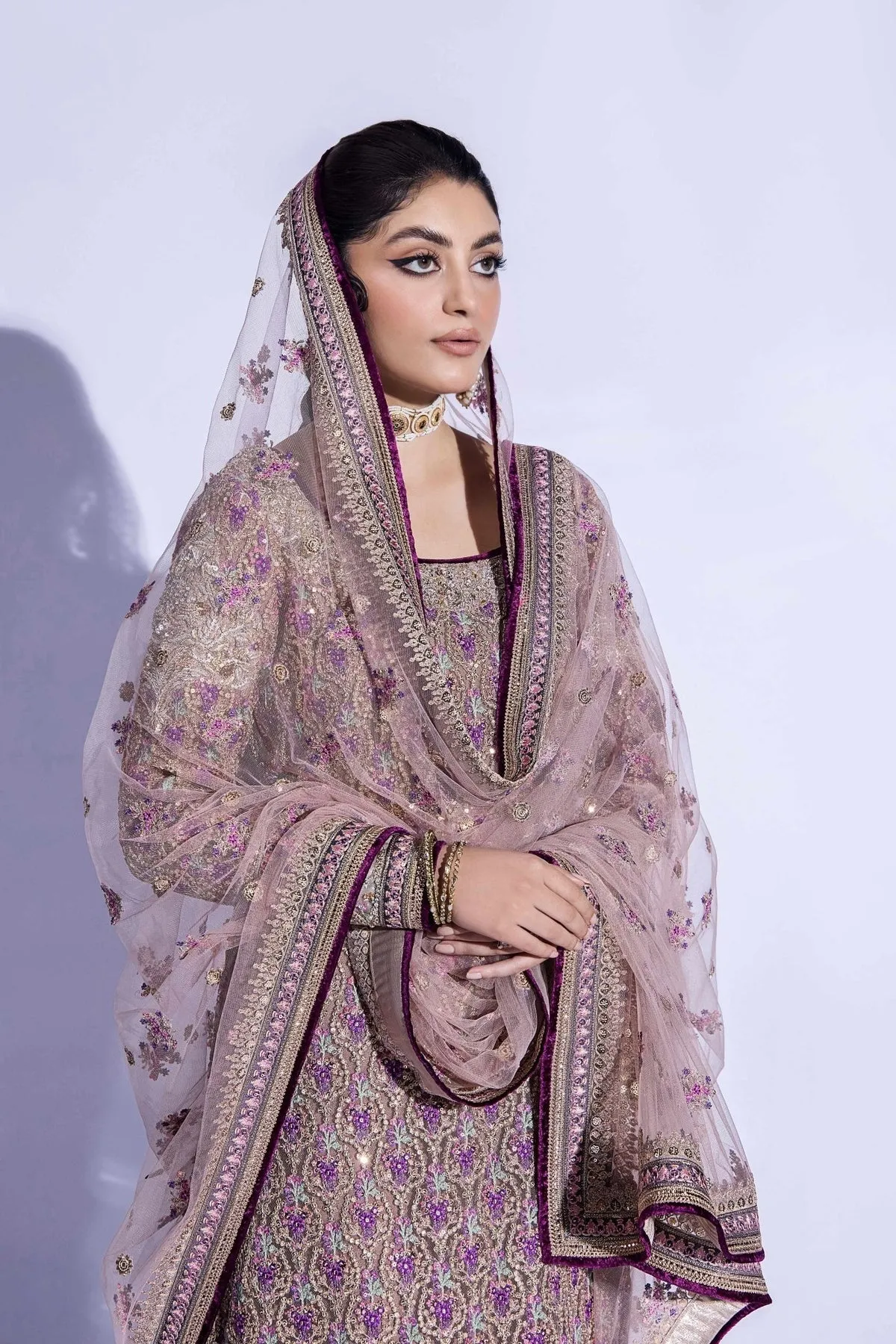Kameez Churidar and Dupatta Pakistani Wedding Dress