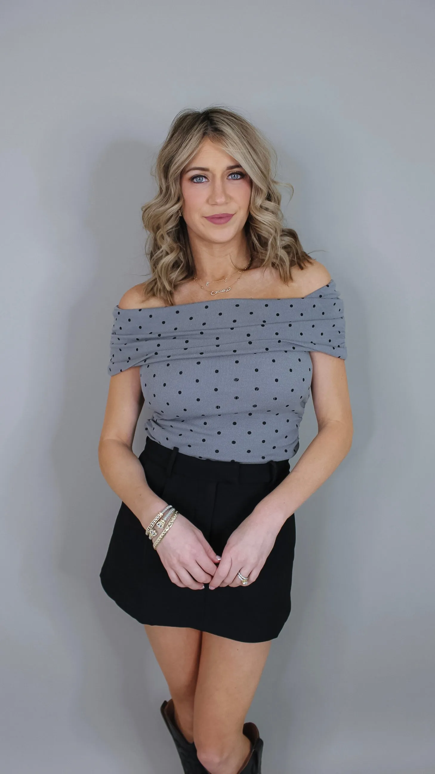Kelsie Polka-dot Top
