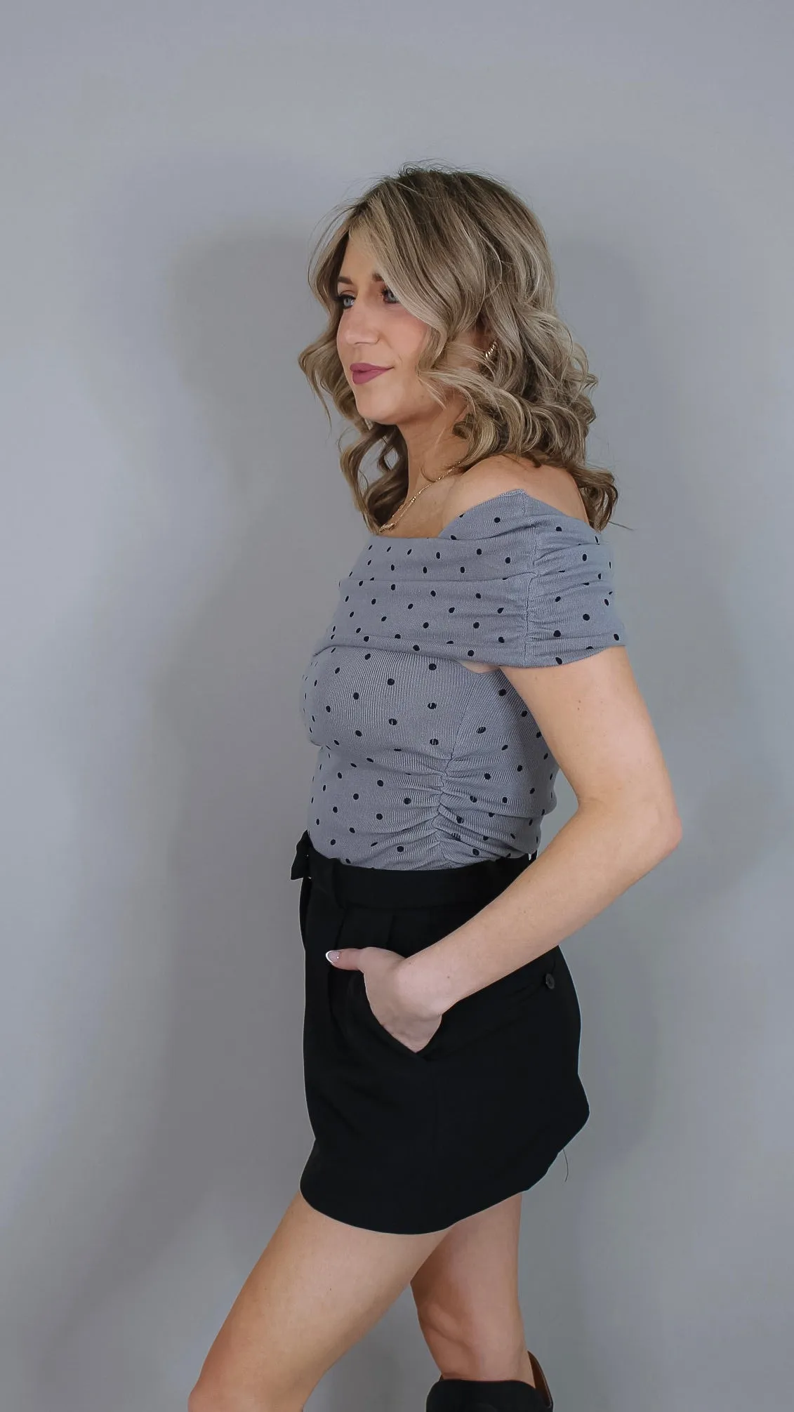 Kelsie Polka-dot Top