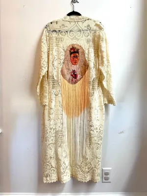 Lace Caftan with Frida Applique