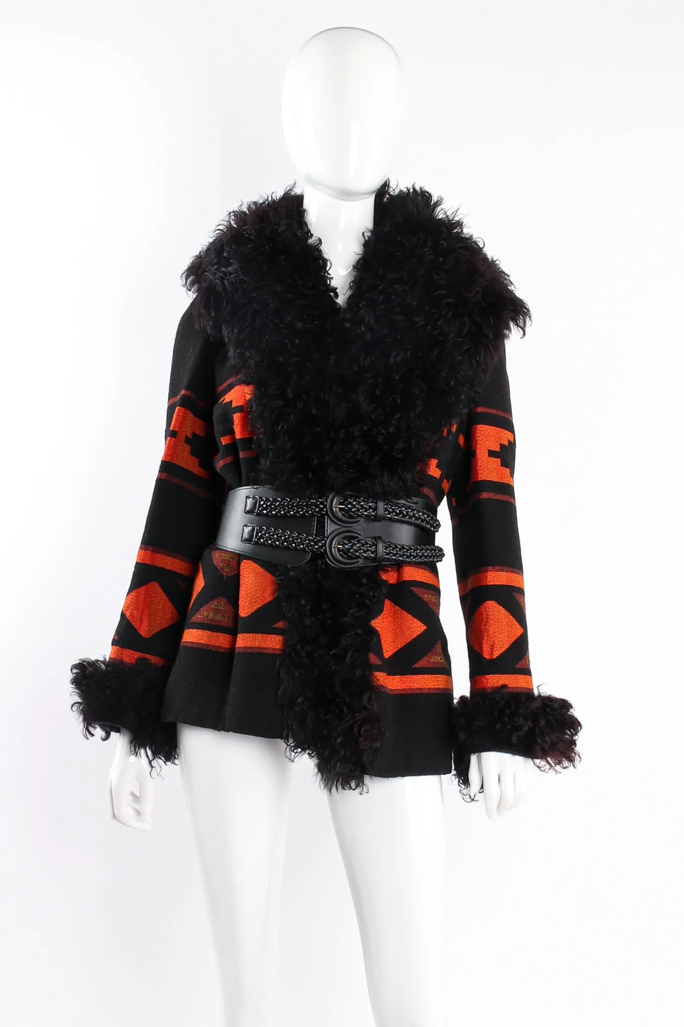 Lamb Collar Blanket Jacket