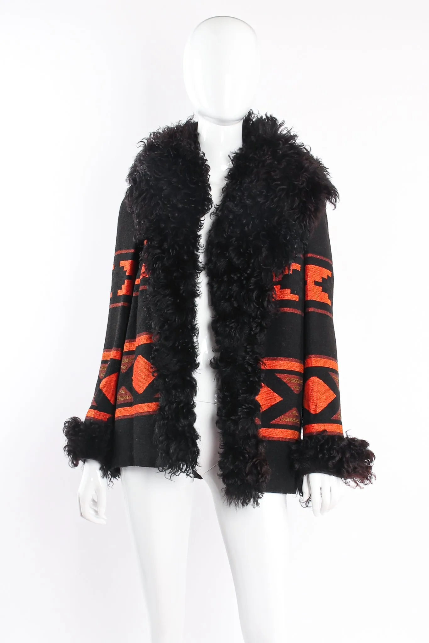 Lamb Collar Blanket Jacket