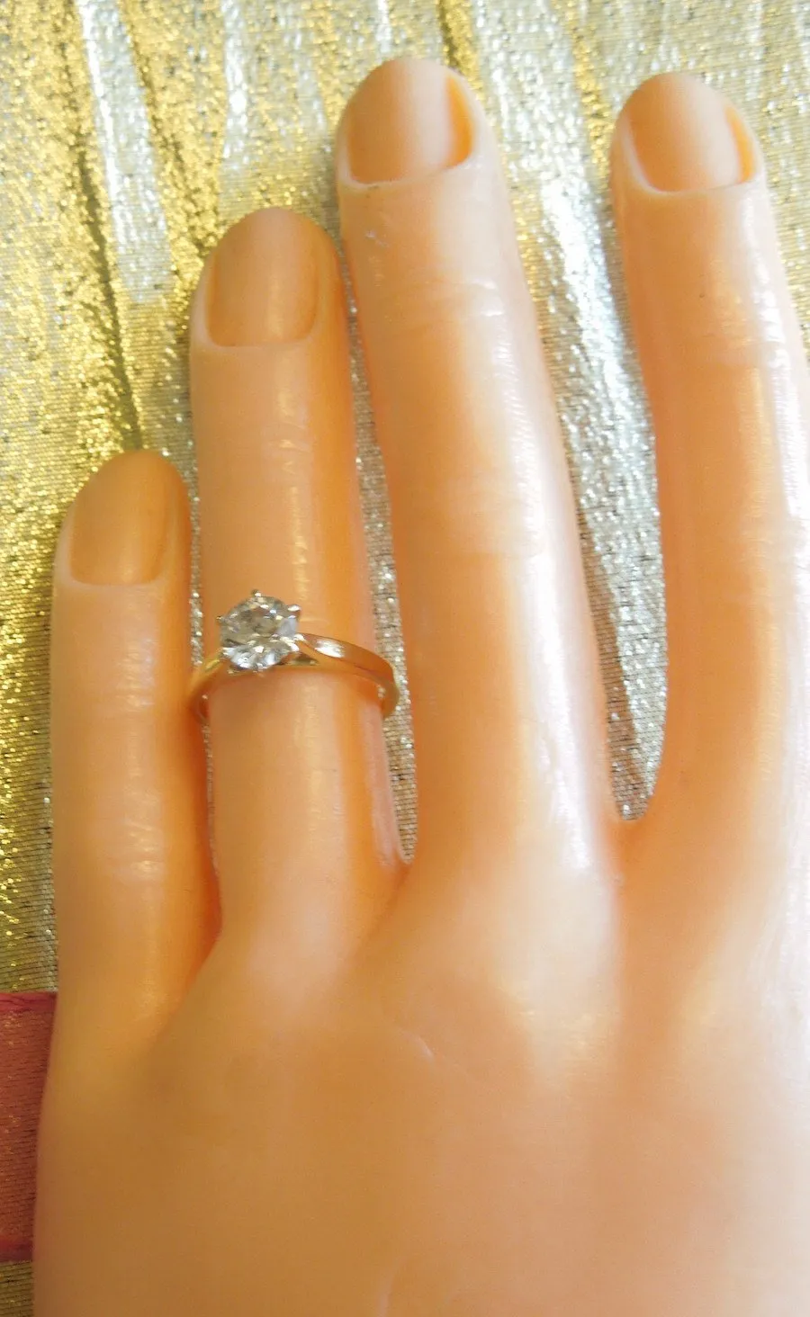 Large Estate Diamond (~1ct) Solitaire Engagement Ring in Yellow Gold