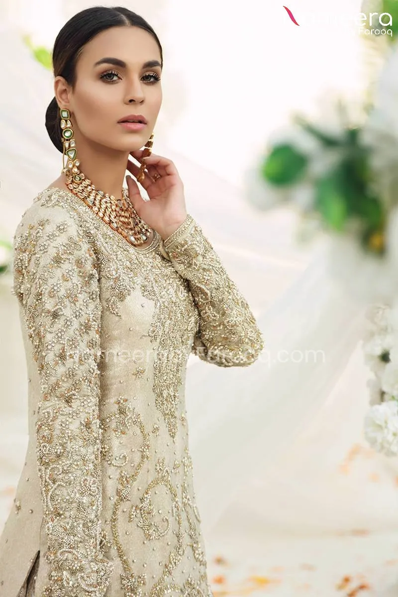 Latest Bridal Lehenga Kameez Dress in Gold Color #BS522