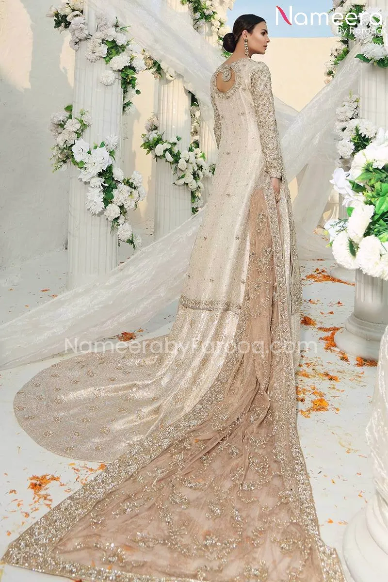 Latest Bridal Lehenga Kameez Dress in Gold Color #BS522