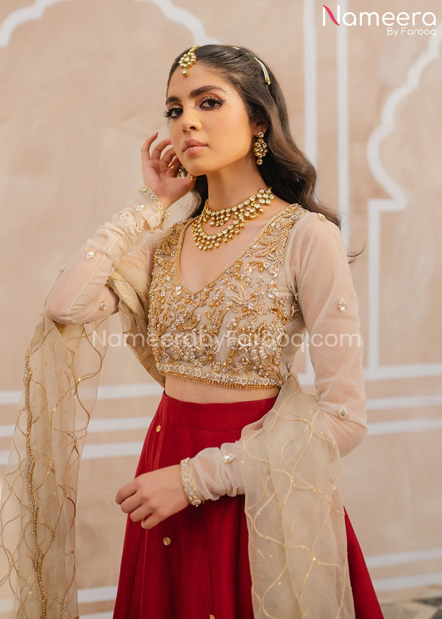 Lehenga Choli Dupatta for Traditional Bride #BS508