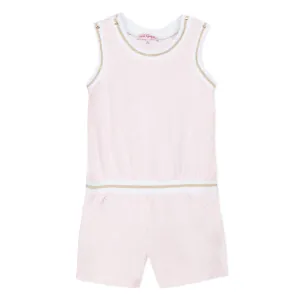 Lili Gaufrette Pink Towelling Romper