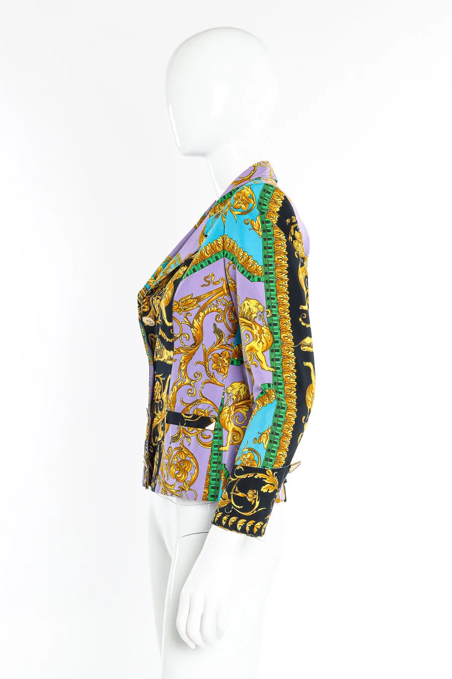 Lion Brocade Print Blazer