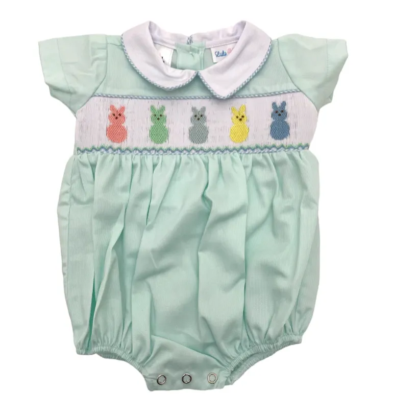 Lulu Bebe Peeps Smocked Bishop Dress