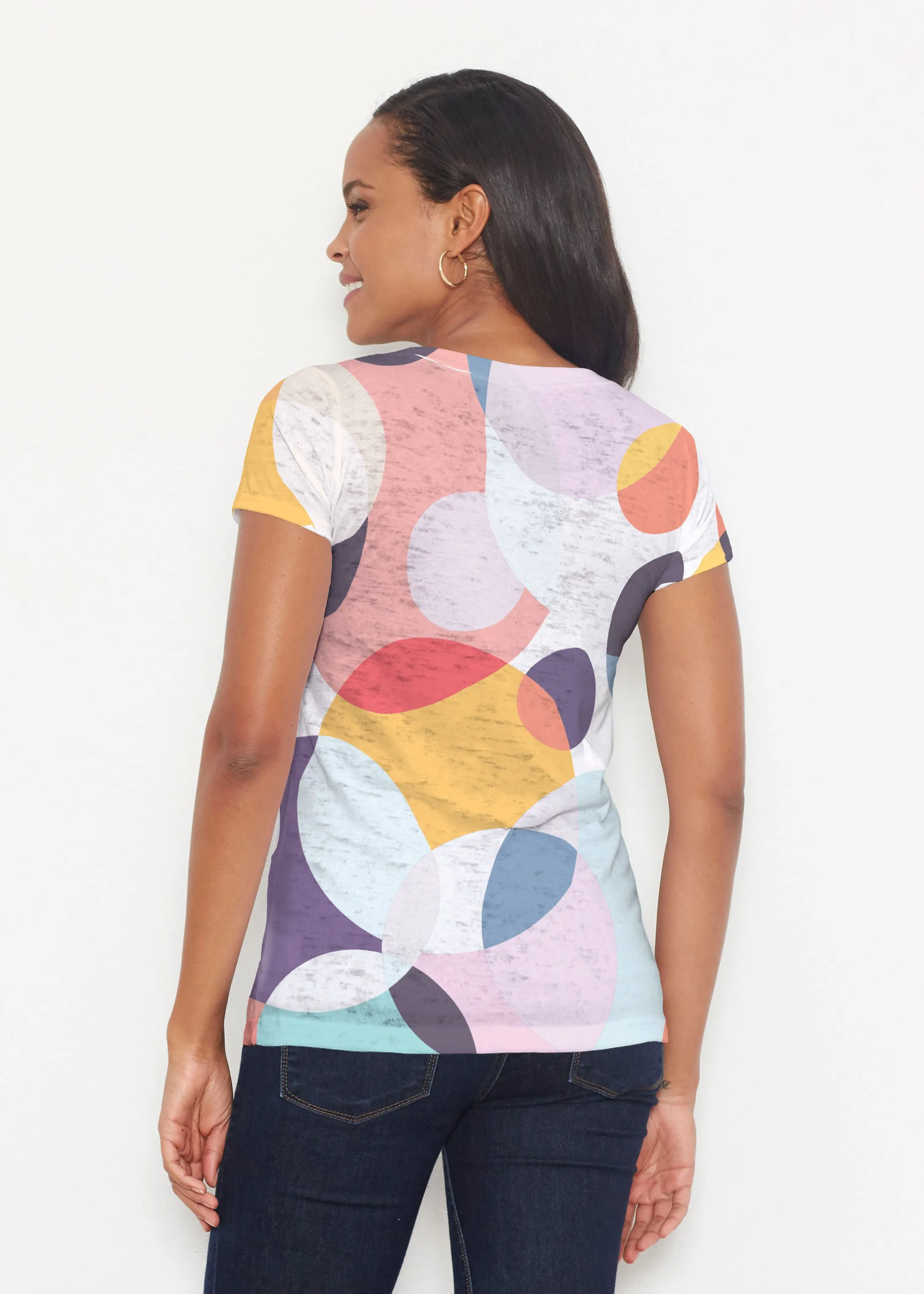 Marble Chevron (25065) ~ Signature Short Sleeve Scoop Shirt
