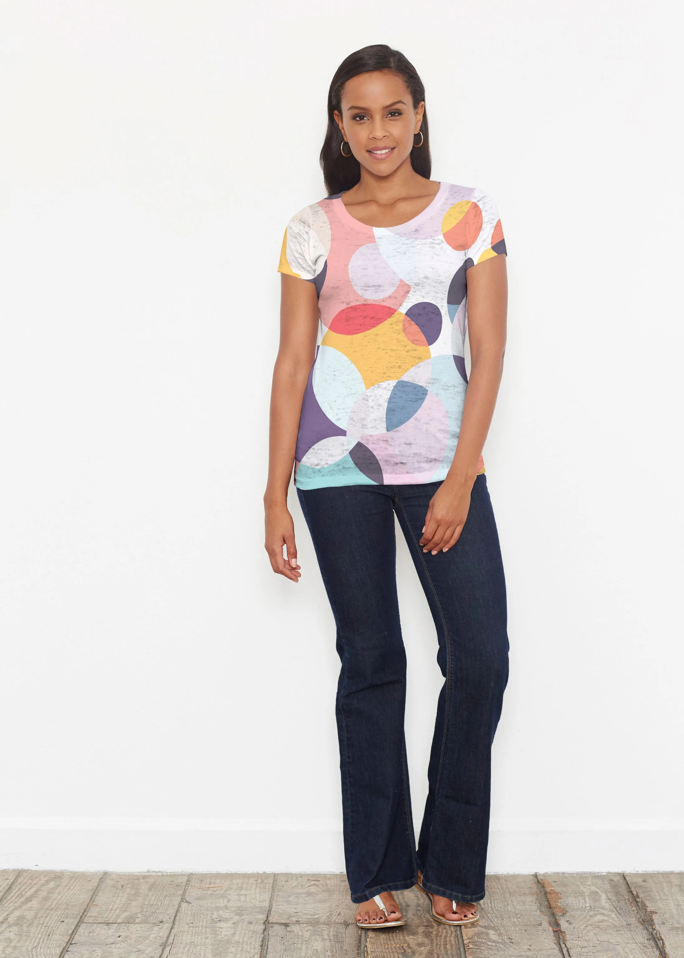 Marble Chevron (25065) ~ Signature Short Sleeve Scoop Shirt