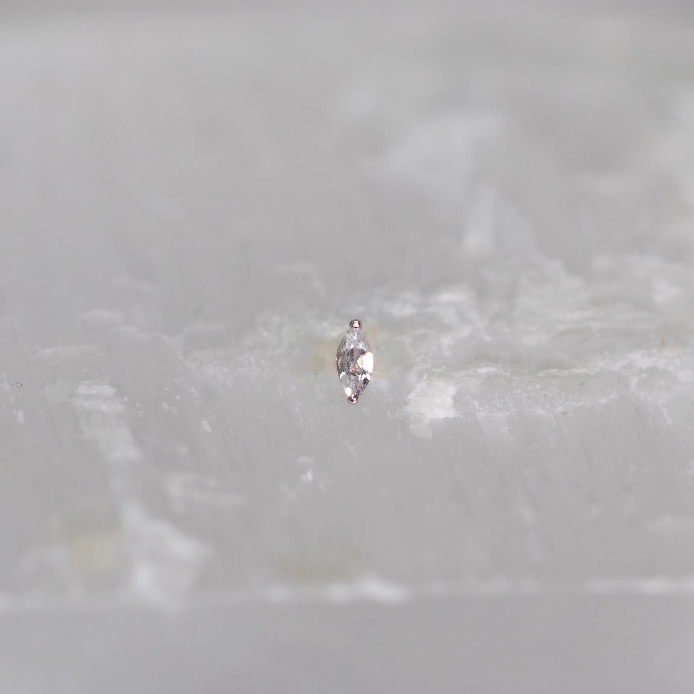 Marquise Prong with Morganite Threadless End