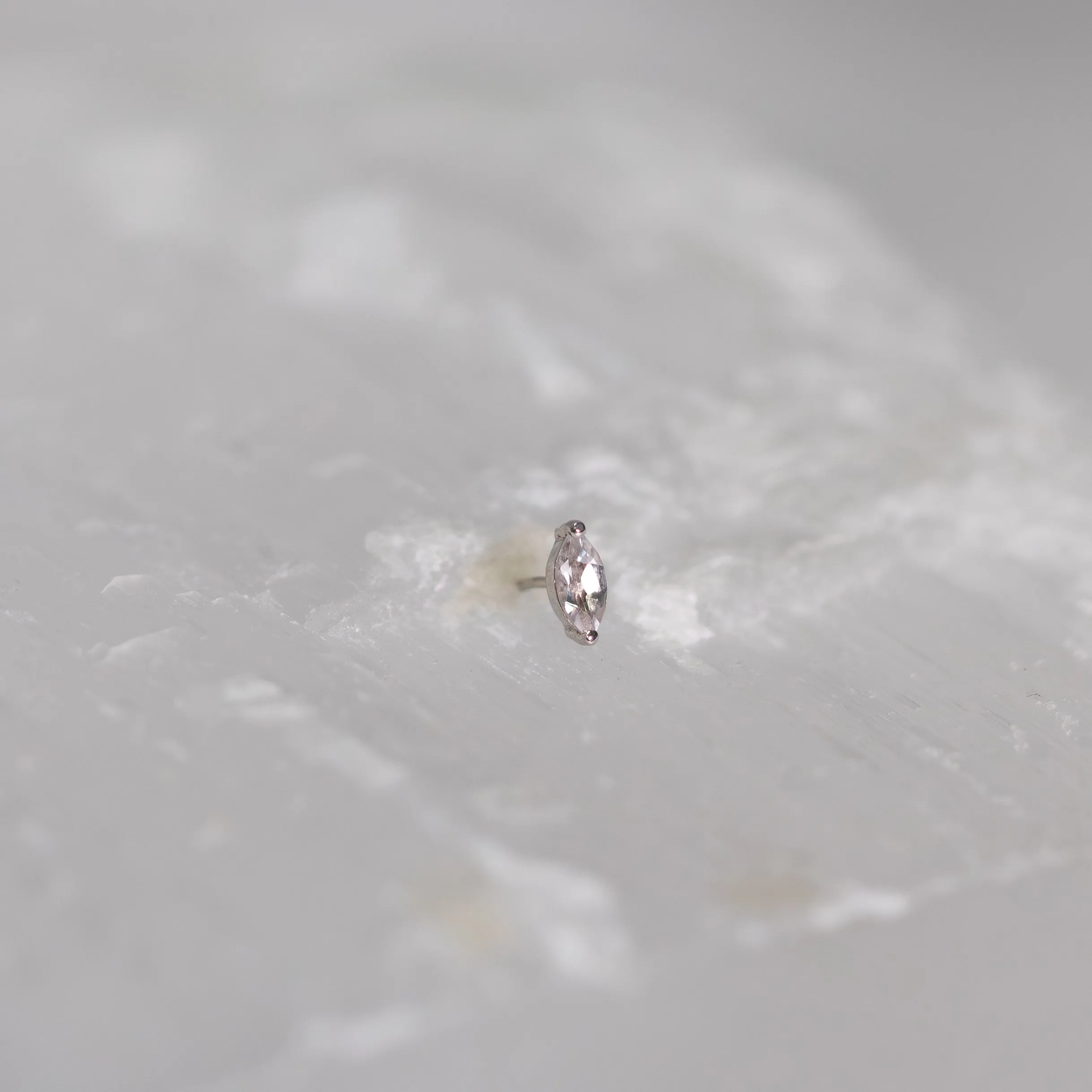 Marquise Prong with Morganite Threadless End