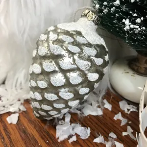 Mercury Glass Pinecone Ornament Christmas
