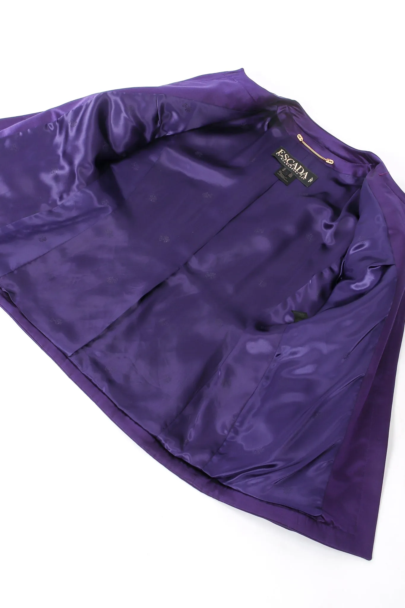 Metallic Diamond Brocade Jacket & Skirt Set