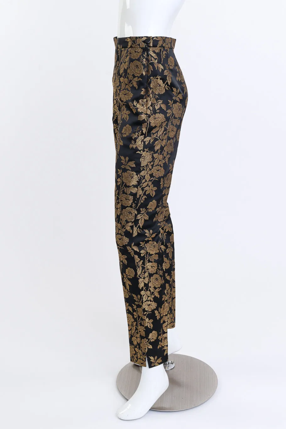 Metallic Floral Brocade Duster & Pant Set