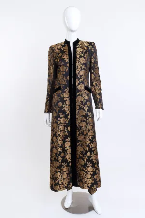 Metallic Floral Brocade Duster & Pant Set
