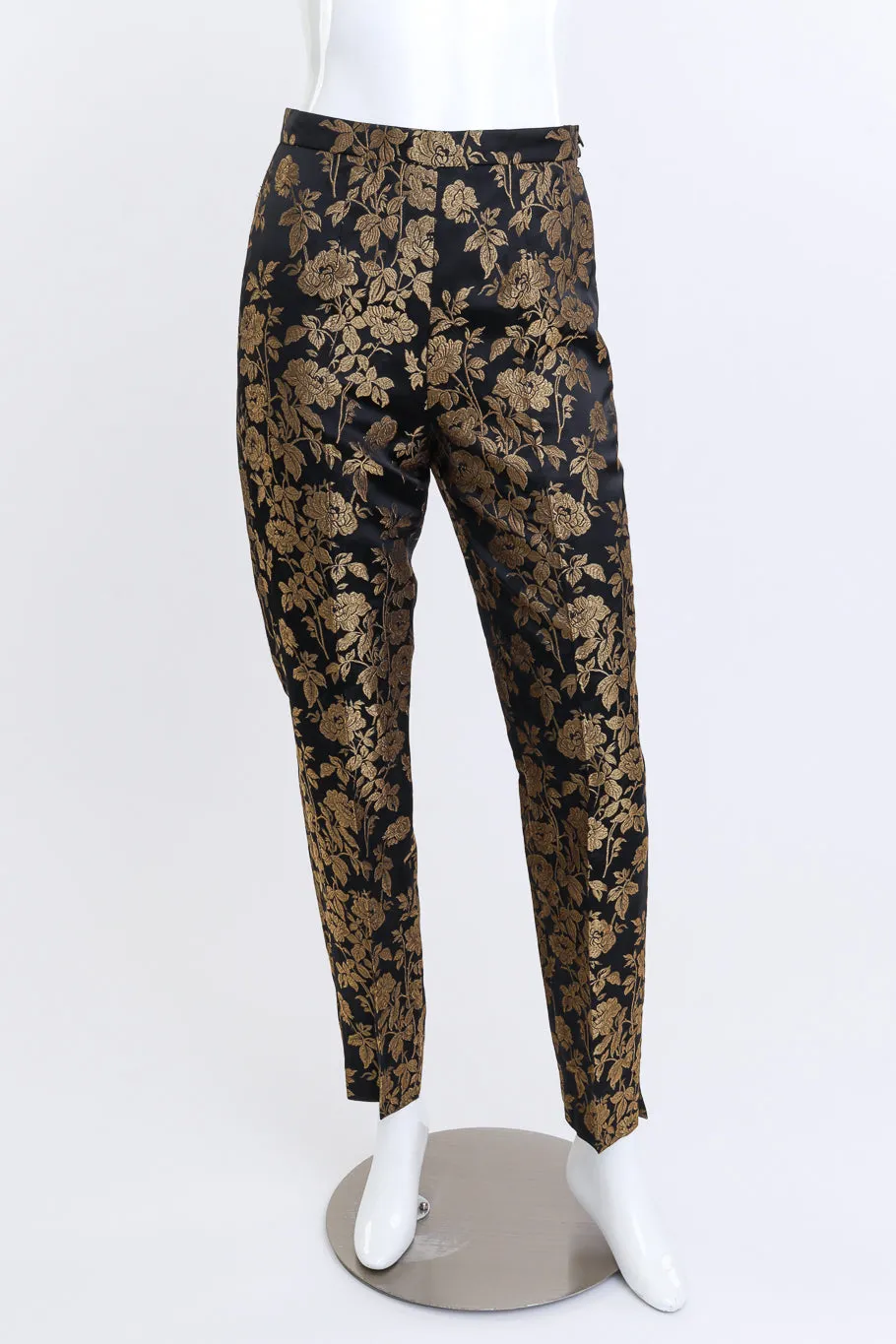 Metallic Floral Brocade Duster & Pant Set