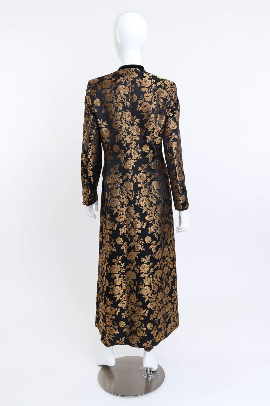 Metallic Floral Brocade Duster & Pant Set