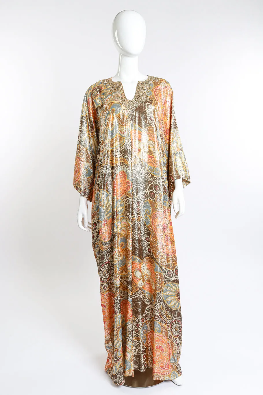 Metallic Floral Hostess Caftan