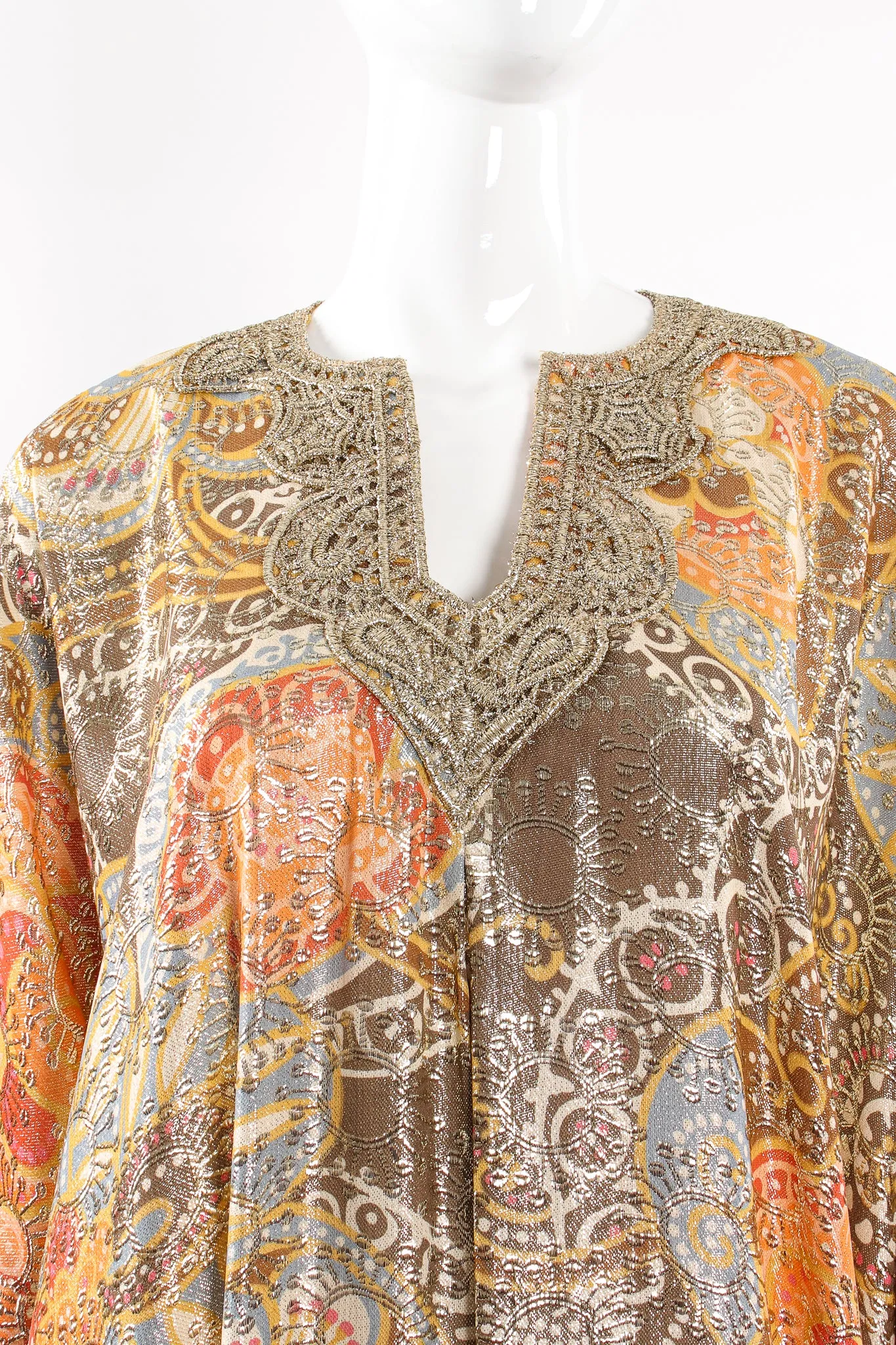 Metallic Lamé Brocade Caftan