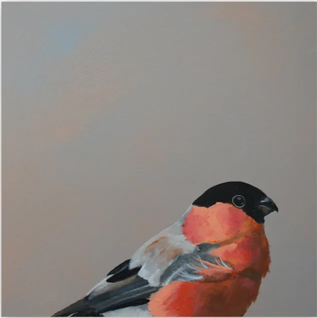 Mincing Mockingbird - Wings on Wood - 8"x 8" Woodblock Print - 'Bullfinch' #W3026