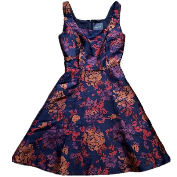 ModCloth Floral Sleeveless Spring Feminine A Line Blue Mini Print Dress size 2