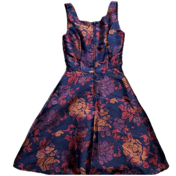 ModCloth Floral Sleeveless Spring Feminine A Line Blue Mini Print Dress size 2