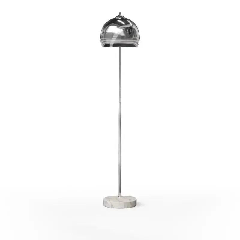 Modern Arc Floor Lamps with Colorful Metallic Dome Shades