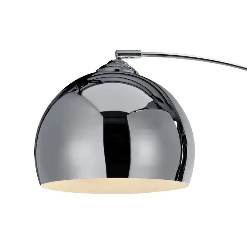 Modern Arc Floor Lamps with Colorful Metallic Dome Shades