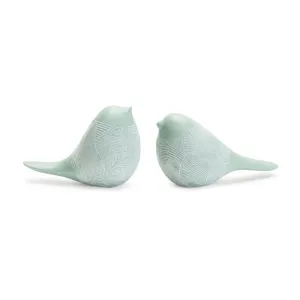 Modern Etched Bird Figurine (set of 4)