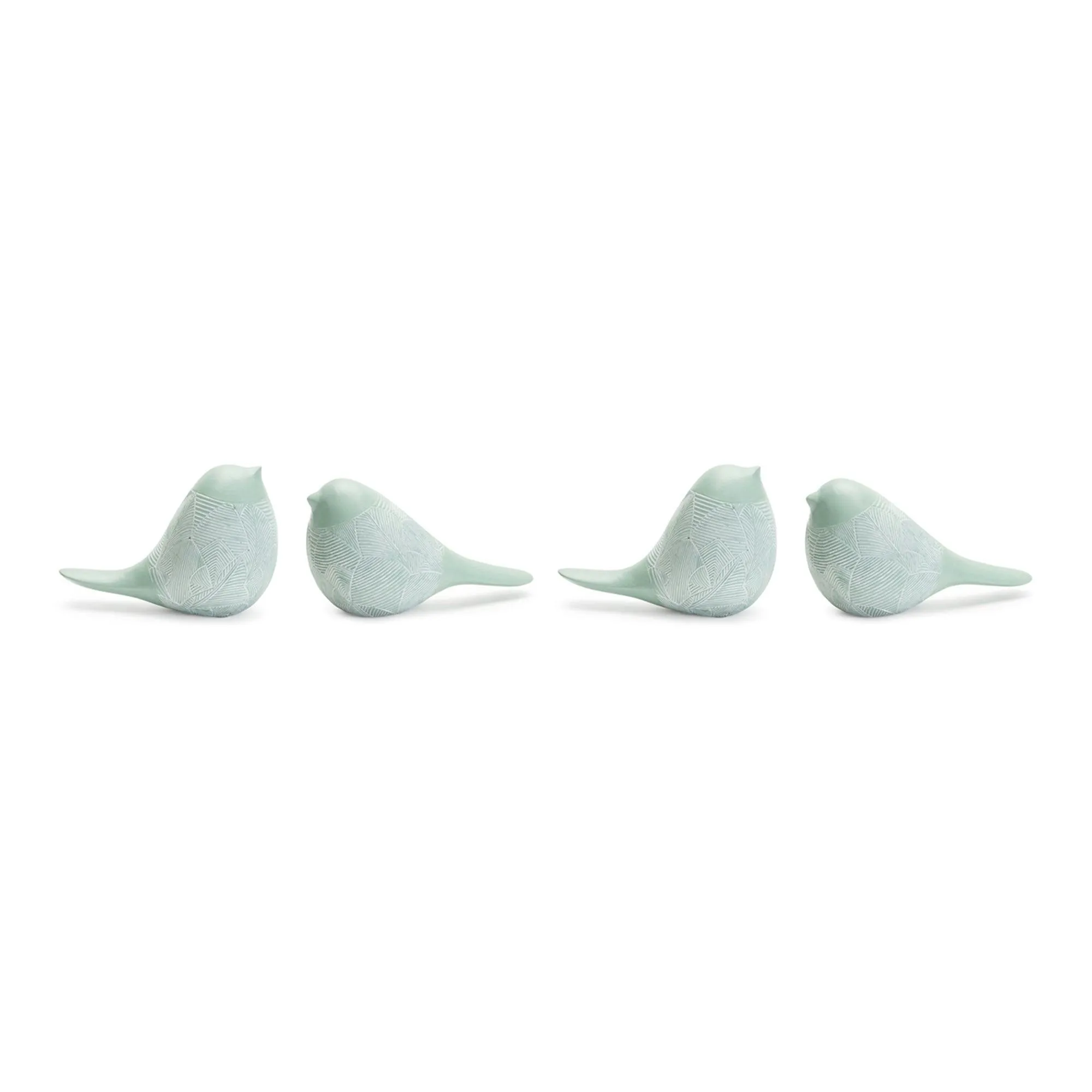 Modern Etched Bird Figurine (set of 4)