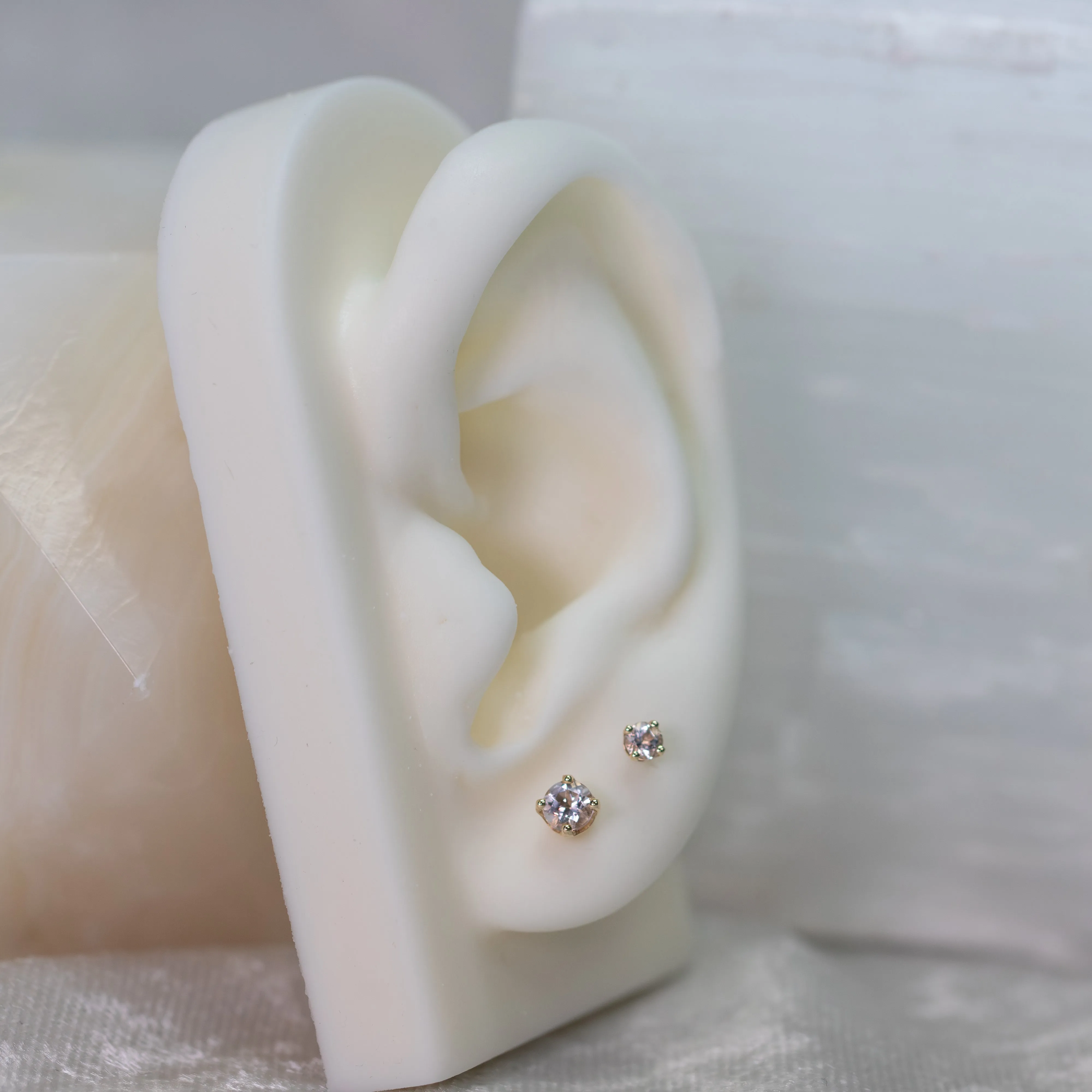 Morganite Prong Threadless End