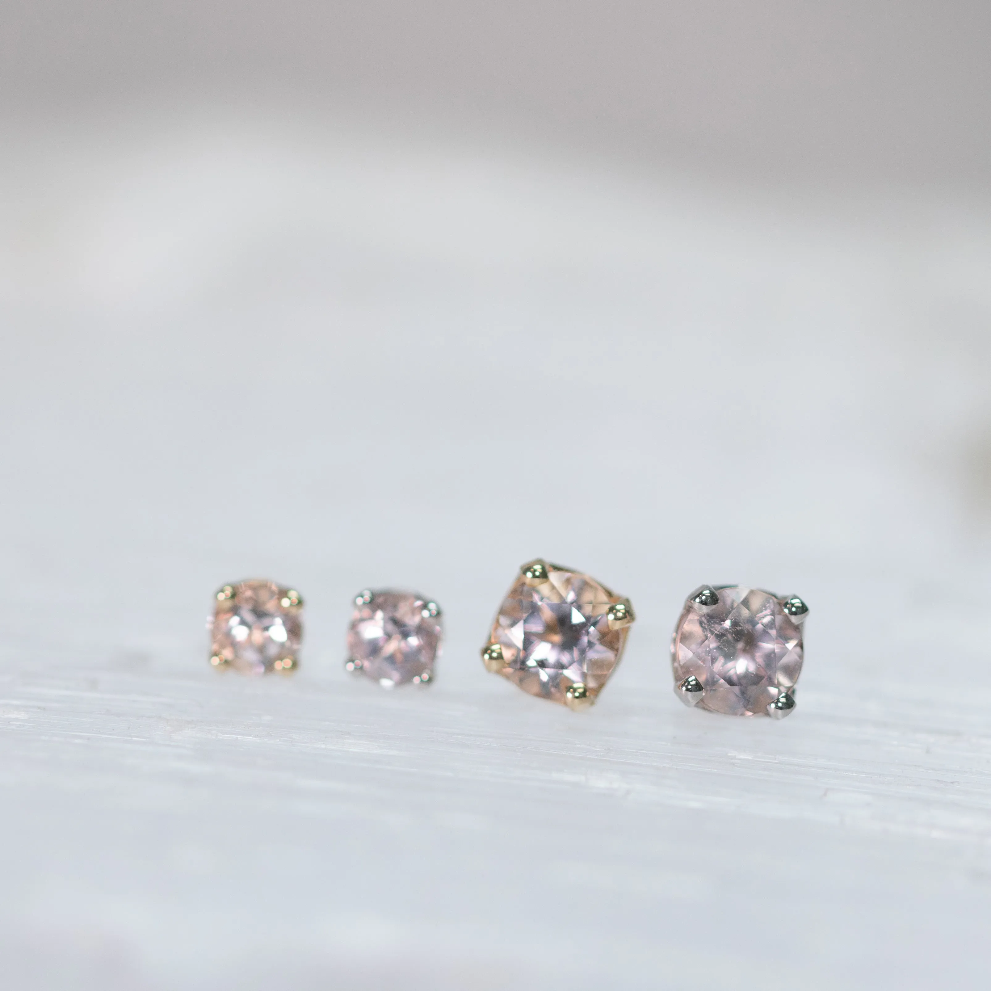 Morganite Prong Threadless End